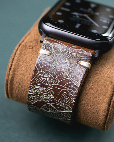 Dragon - Apple Watch Leather Band - Antique Brown