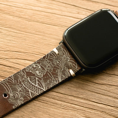 Dragon - Apple Watch Leather Band - Antique Brown