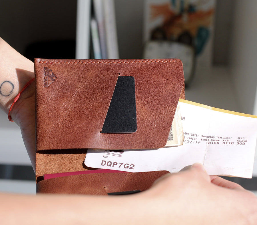 Leather Passport Sleeve - Teos