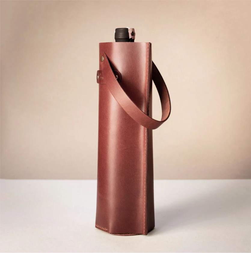 Leather Wine Bottle Carrier