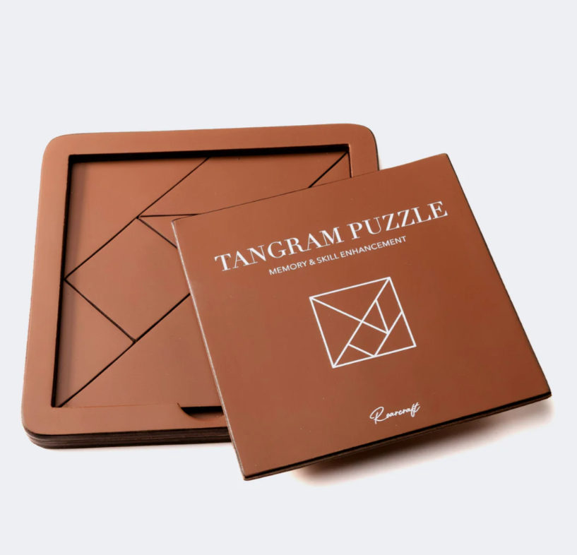 Leather Tangram Puzzle Set