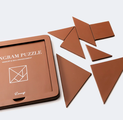 Leather Tangram Puzzle Set