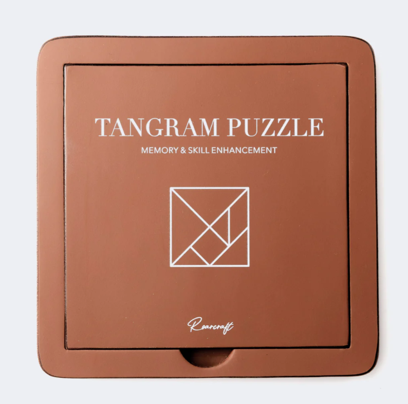 Leather Tangram Puzzle Set
