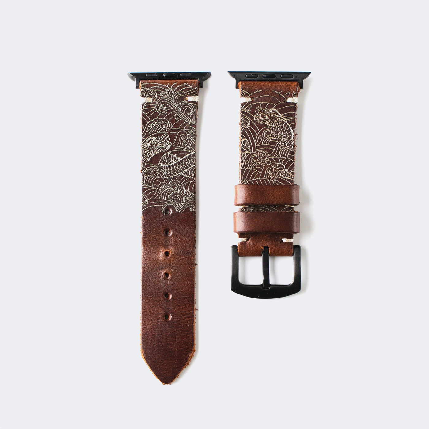 Dragon - Apple Watch Leather Band - Antique Brown