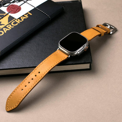 VegTan Leather Apple Watch Strap - Sunflower