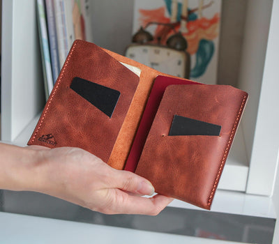 Leather Passport Sleeve - Teos