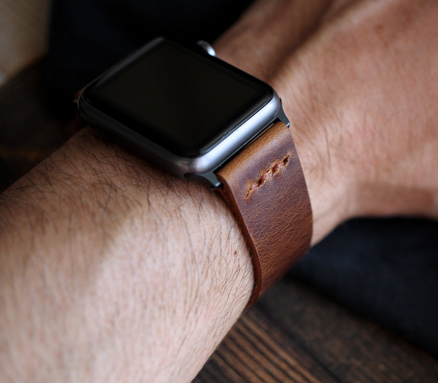 Apple Watch Leather Strap - Antique Brown
