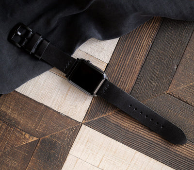 Apple Watch Leather Strap - Black