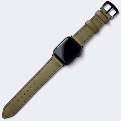 VegTan Leather Apple Watch Strap - Olive