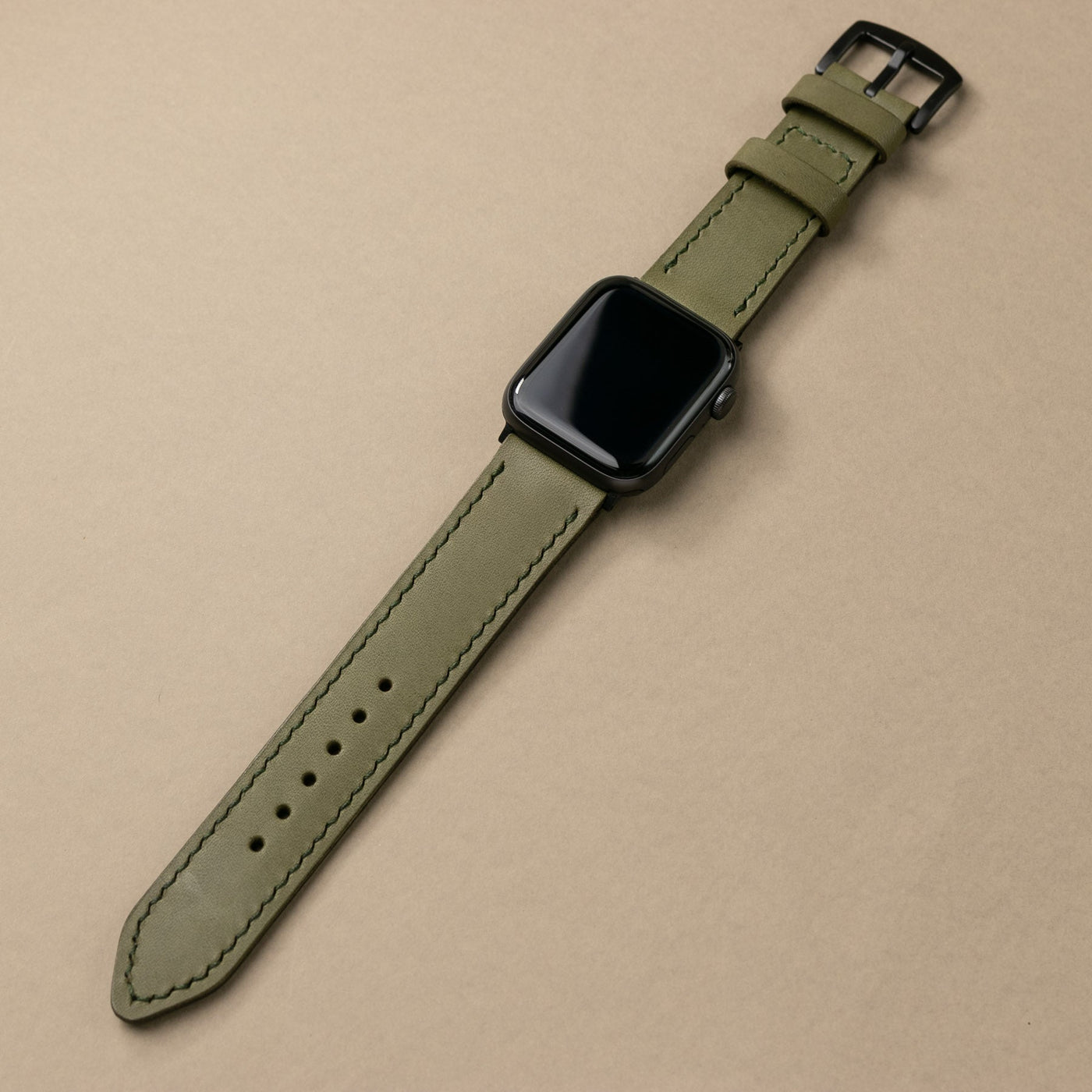 VegTan Leather Apple Watch Strap - Olive