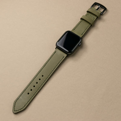 VegTan Leather Apple Watch Strap - Olive