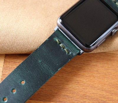 Apple Watch Leather Strap - Forest Green